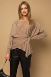 Onward and Upward Tie Top in Taupe