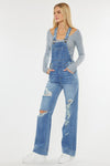 The Melissa Distressed Overall in Medium Wash by Kan Can