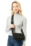 Weekend Plans Quilted Puffer Crossbody in Black