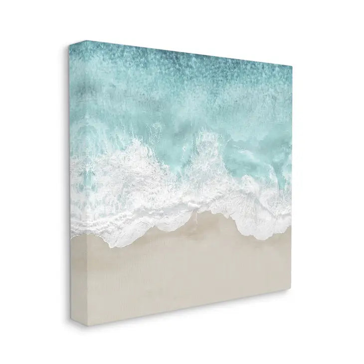Sea Foam Sandy Beach Coast Canvas Art