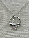 Swinging Swallow Sterling Silver 18" Necklace