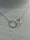 Sterling Silver Intertwined Circles 18" Necklace