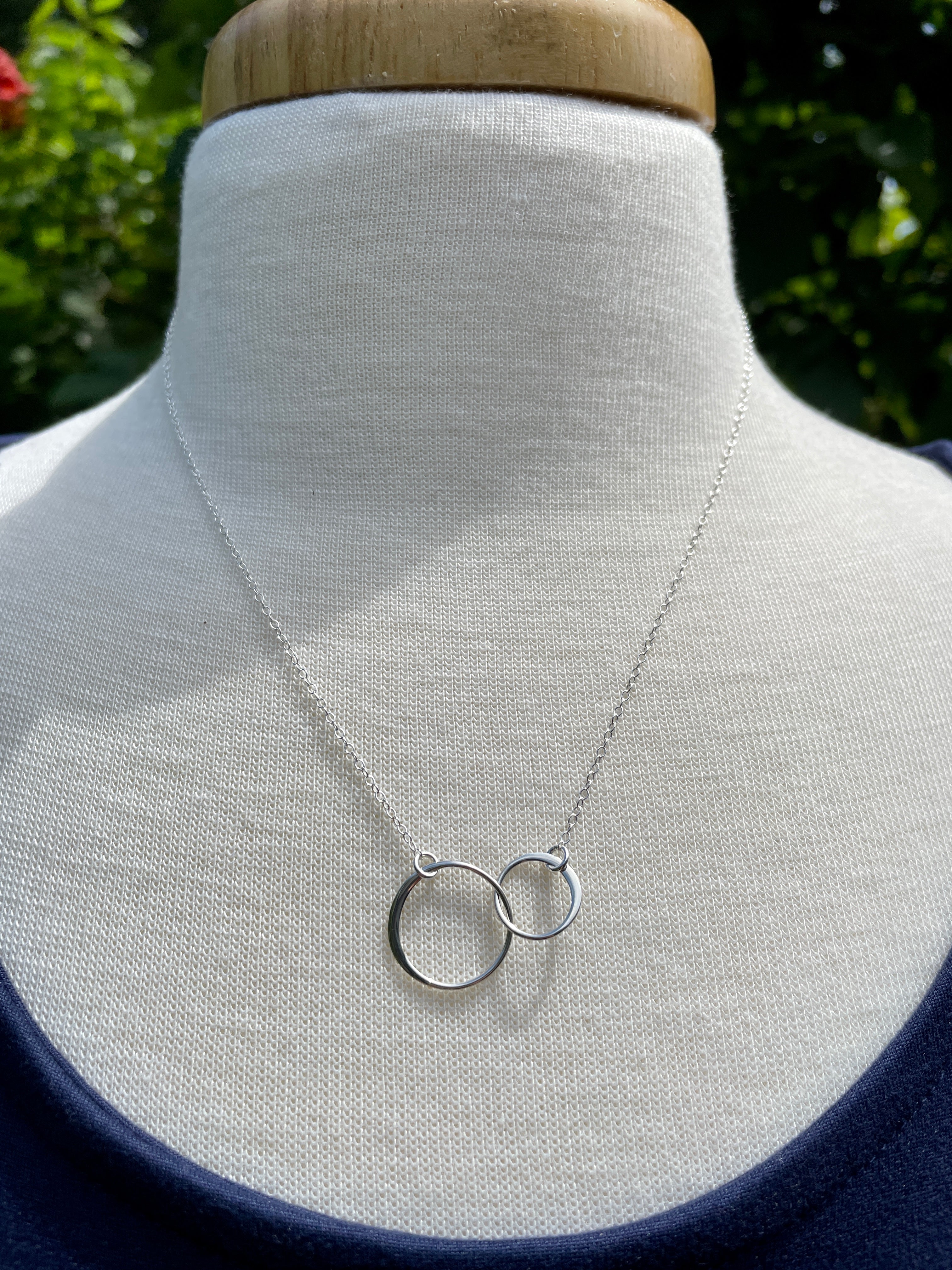 Sterling Silver Intertwined Circles 18