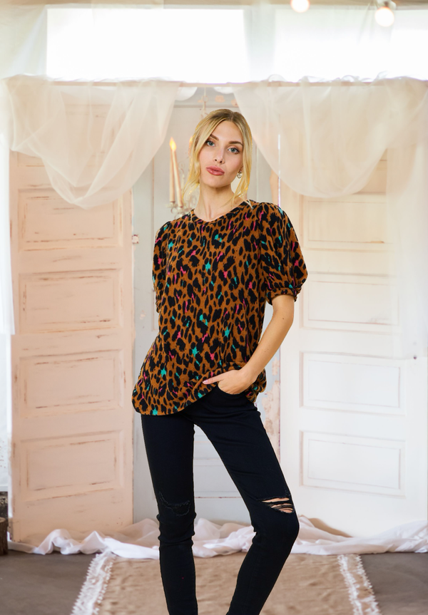 Pushing the Limits Leopard Print Top