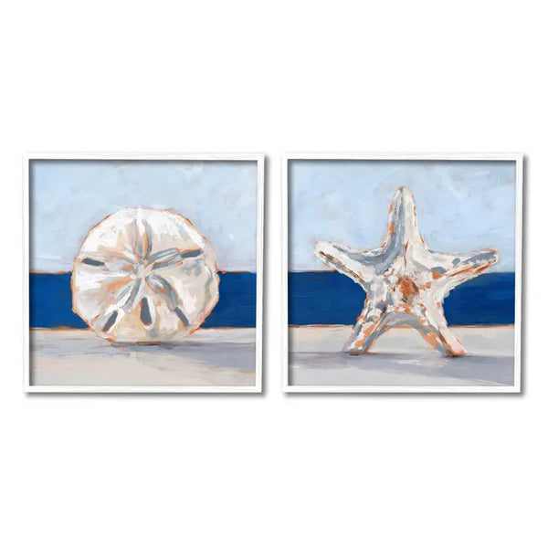 Sand Dollar and Star Fish Two-Piece Framed Wall Art