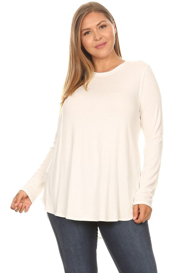 The Jamie Top in Ivory - Curvy - Top - MIA Boutique LLC