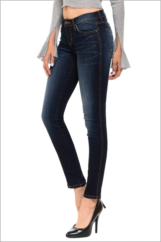 The Jennifer Mid Rise Skinny Jean - Bottom - MIA Boutique LLC