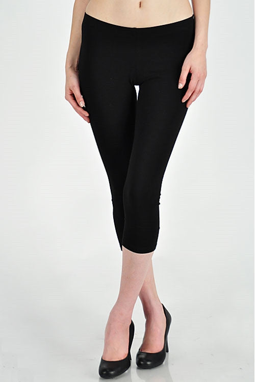 Basic Capri Legging in Black - Bottom - MIA Boutique LLC