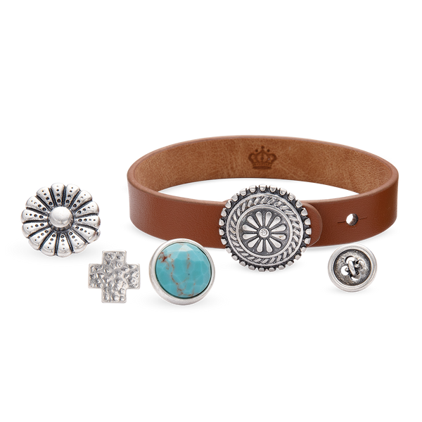 Premier Designs "Sandbar" Leather Bracelet Set