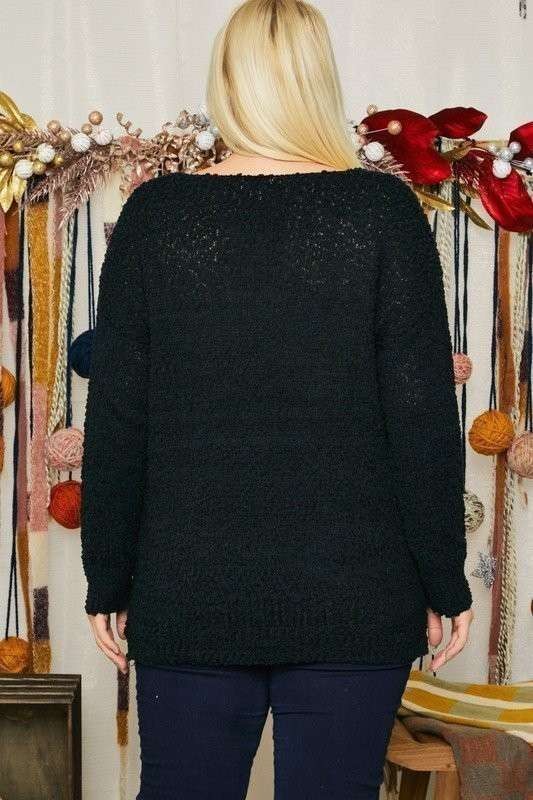 Unforgettable Sweater in Black - Curvy